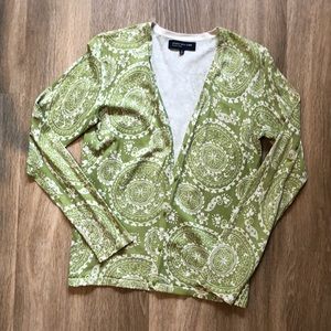 Jones New York lime green cardigan